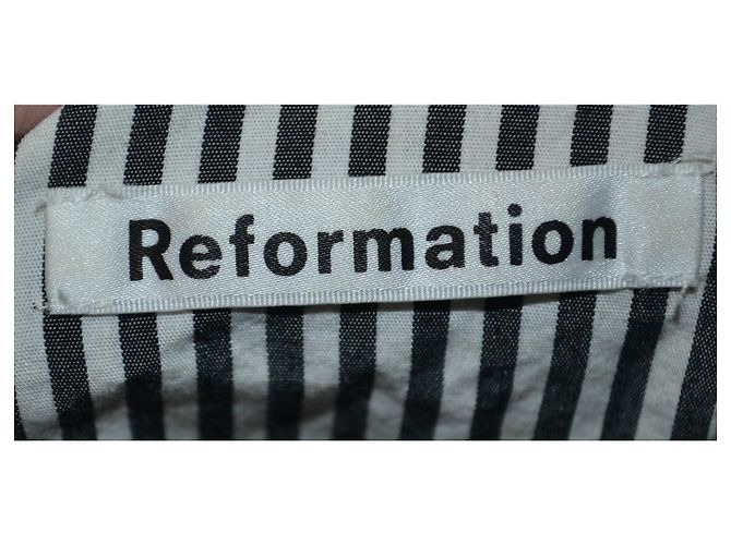 Camisa de rayas de algodón Reformation S Multicolor - vista 4