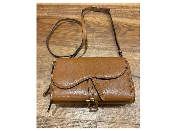 Borsa Dior Saddle in pelle marrone - vista 9