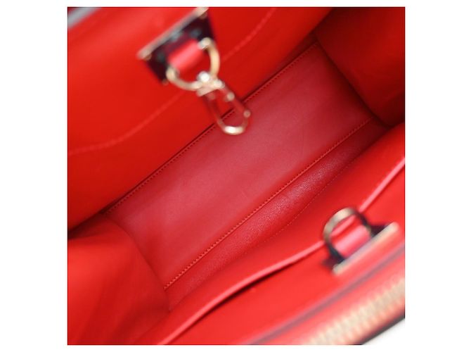 Borsa City Steamer in pelle PM Louis Vuitton Rosso - vista 5