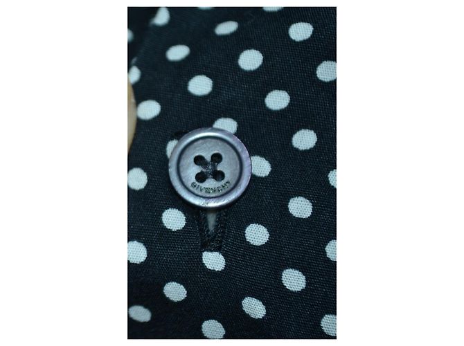 Camicia Givenchy in cotone a pois nero bianco - vista 3