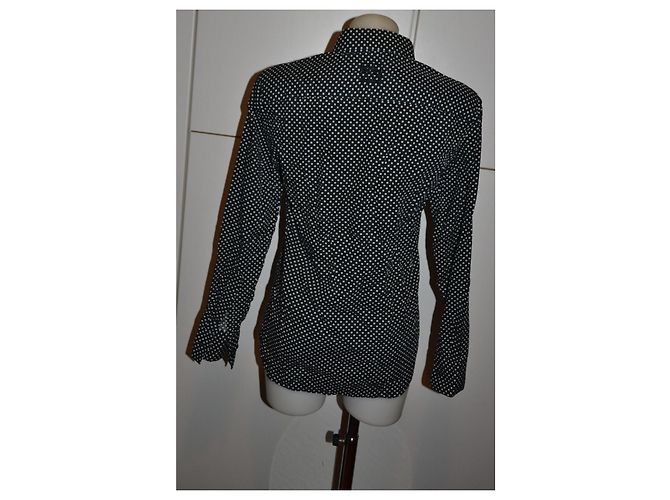Camicia Givenchy in cotone a pois nero bianco - vista 5