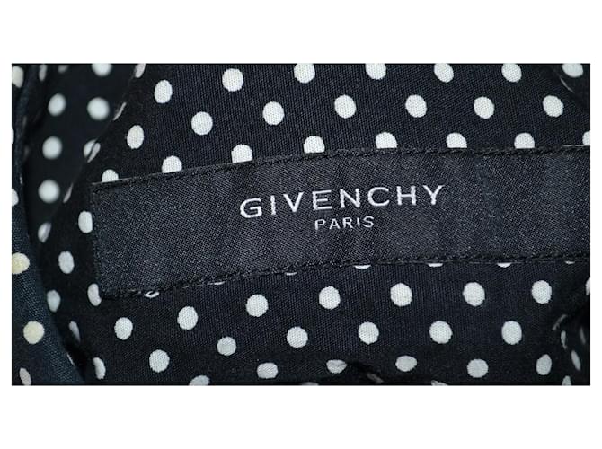 Camicia Givenchy in cotone a pois nero bianco - vista 7