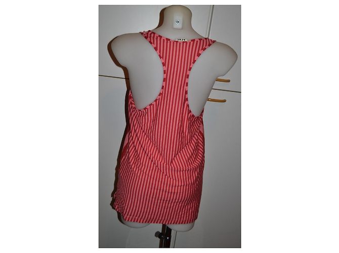 Top Acne in cotone e lyocell rosa Multicolore - vista 3