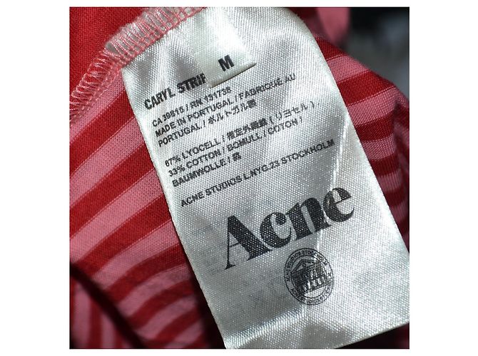 Top Acne in cotone e lyocell rosa Multicolore - vista 5