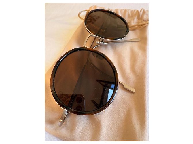 Courreges Vintage Runde Sonnenbrille Courrèges Braun - Ansicht 2