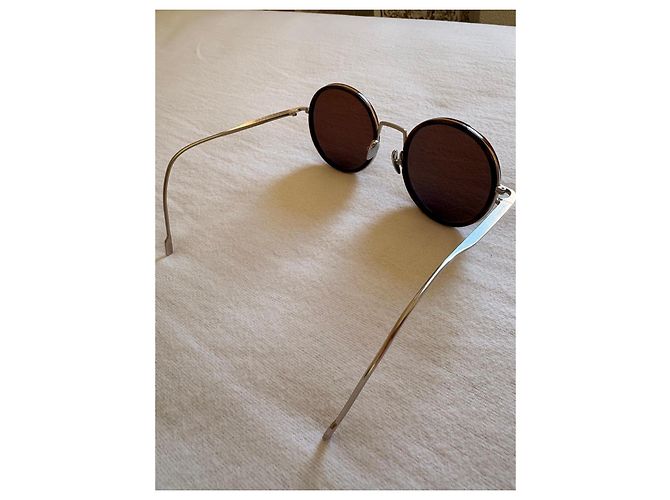 Courreges Vintage Runde Sonnenbrille Courrèges Braun - Ansicht 3