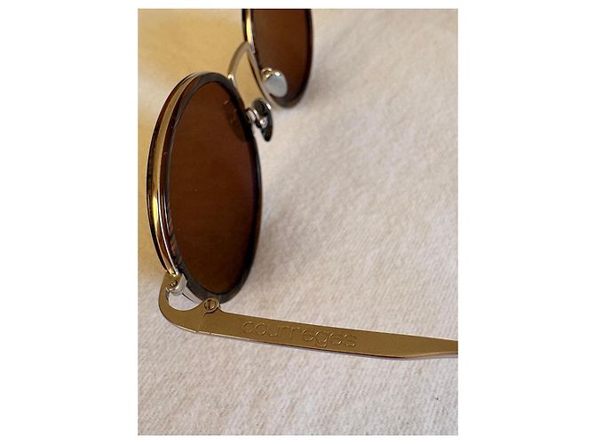 Courreges Vintage Runde Sonnenbrille Courrèges Braun - Ansicht 4