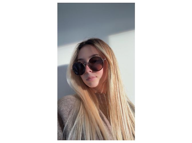 Courreges Vintage Runde Sonnenbrille Courrèges Braun - Ansicht 6