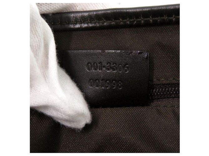 Gucci GG Canvas Jackie Shelley Schultertasche Braun Schwarz Beige - Ansicht 8