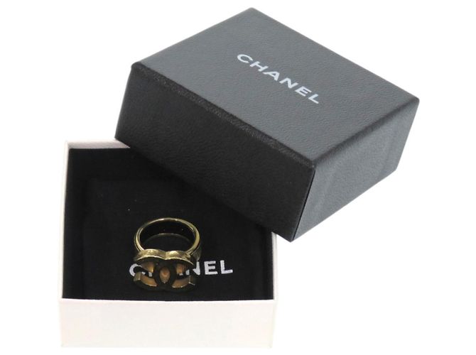 Anello a fascia Chanel Coco Mark Nero D'oro - vista 2