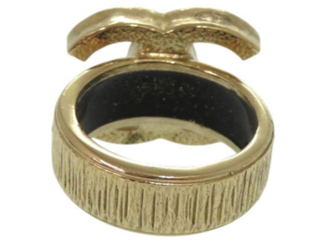 Anello a fascia Chanel Coco Mark Nero D'oro - vista 3