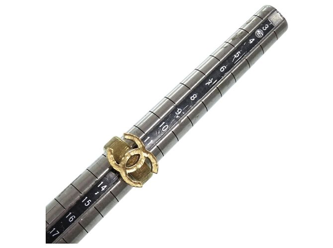 Anello a fascia Chanel Coco Mark Nero D'oro - vista 7