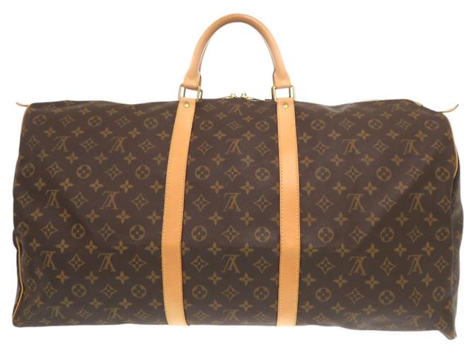 Borsa Boston Keepall 60 Monogram Louis Vuitton Marrone Monogramma - vista 2