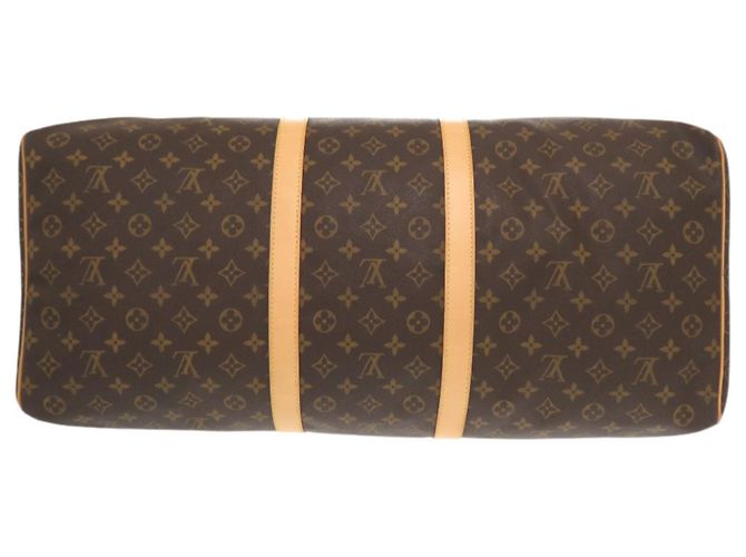 Borsa Boston Keepall 60 Monogram Louis Vuitton Marrone Monogramma - vista 3