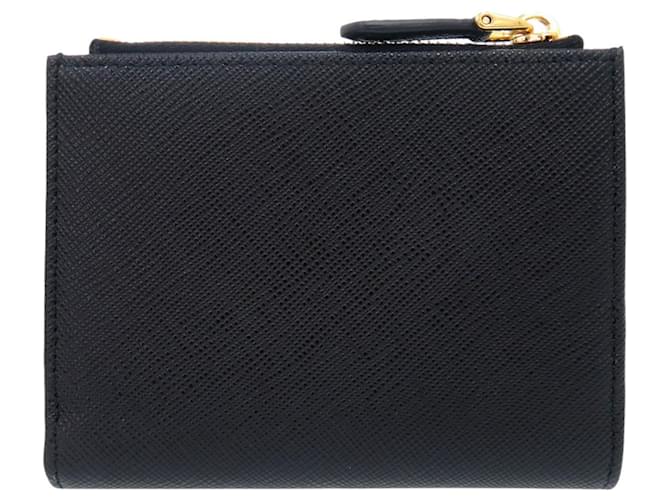 Billetera bi-fold Saffiano de Prada Negro Rosa - vista 3