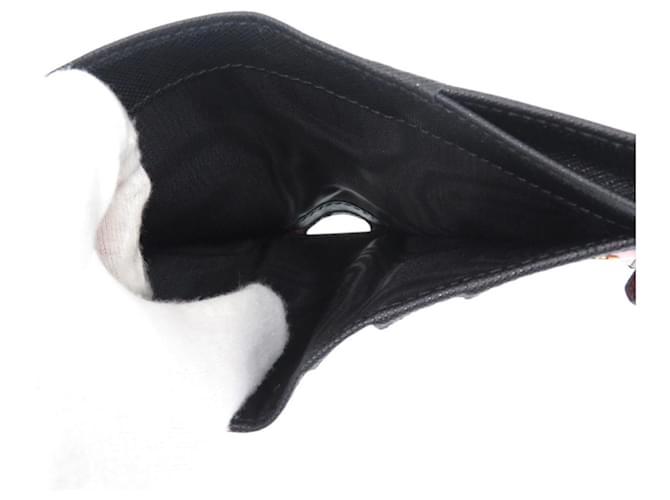Billetera bi-fold Saffiano de Prada Negro Rosa - vista 5