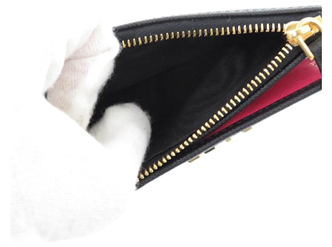 Billetera bi-fold Saffiano de Prada Negro Rosa - vista 6
