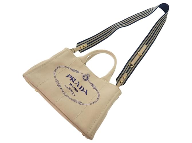 Prada Canapa Mini Tote Tasche Beige - Ansicht 3
