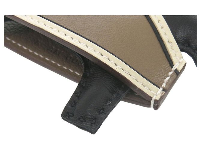 Portachiavi Hermès Rodeo Robeaux Cool Nero Taupe - vista 7