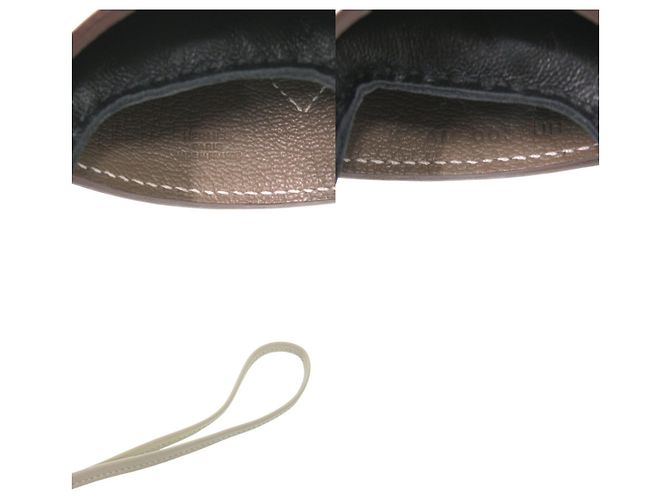 Portachiavi Hermès Rodeo Robeaux Cool Nero Taupe - vista 8