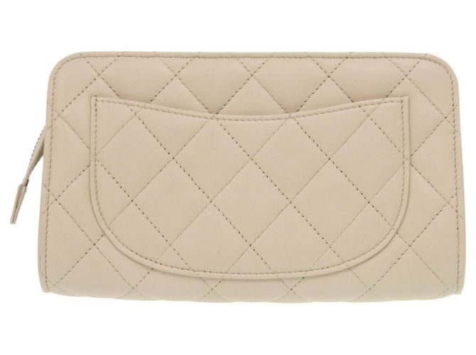 Timeless Chanel Matelassé Lammfell Tasche Roh - Ansicht 3