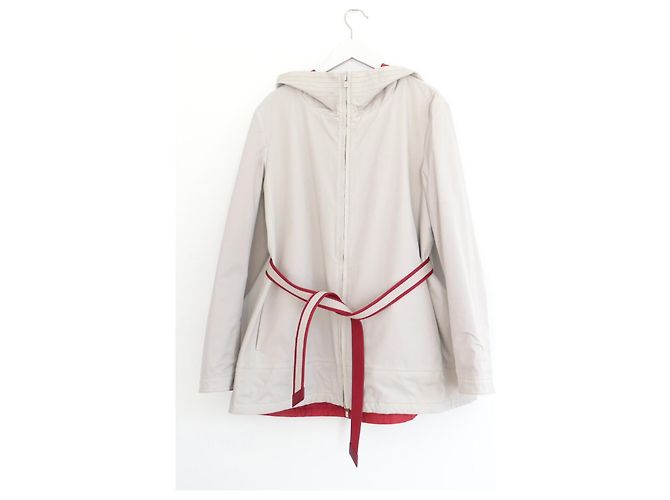 Loro Piana Ashton Wende-Anorak Jacke Beige/Rot - Ansicht 8