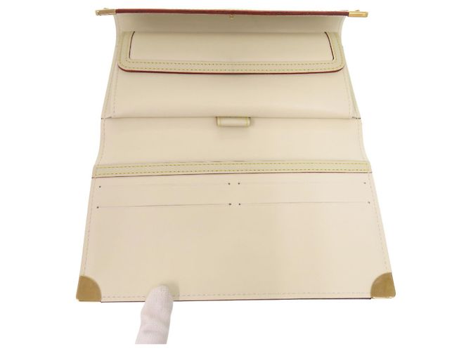 Cartera Larga Louis Vuitton en Cuero Blanco - vista 3