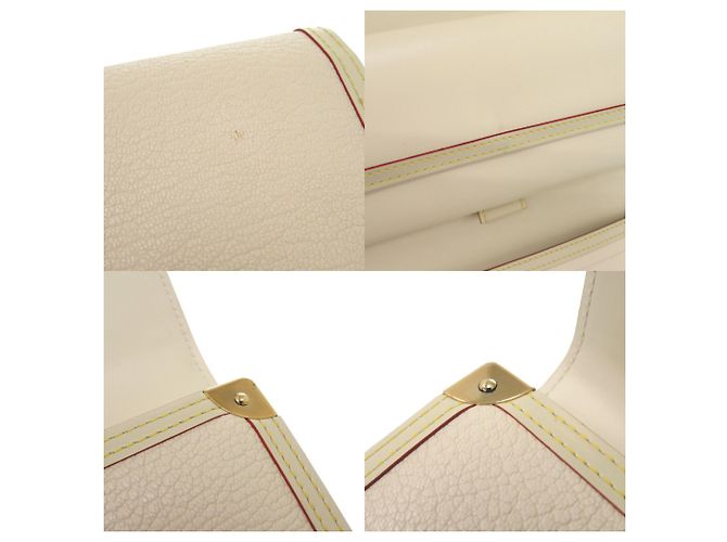 Cartera Larga Louis Vuitton en Cuero Blanco - vista 6