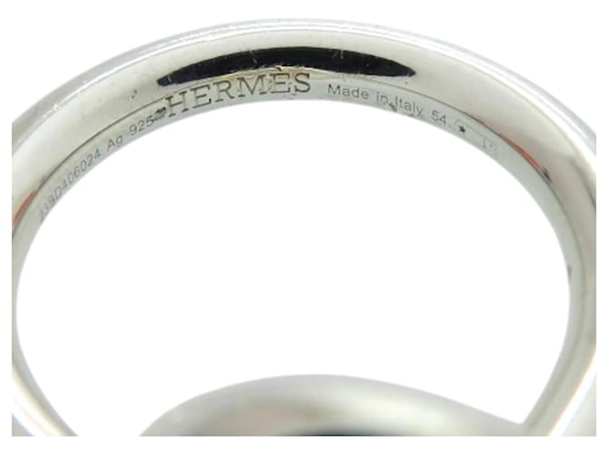Hermès Echappé Silber 925 Bandring Größe 54 Golden - Ansicht 5