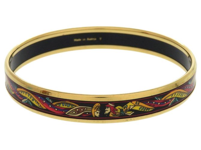 Pulseira PM de esmalte preto e dourado Hermès - vista 3