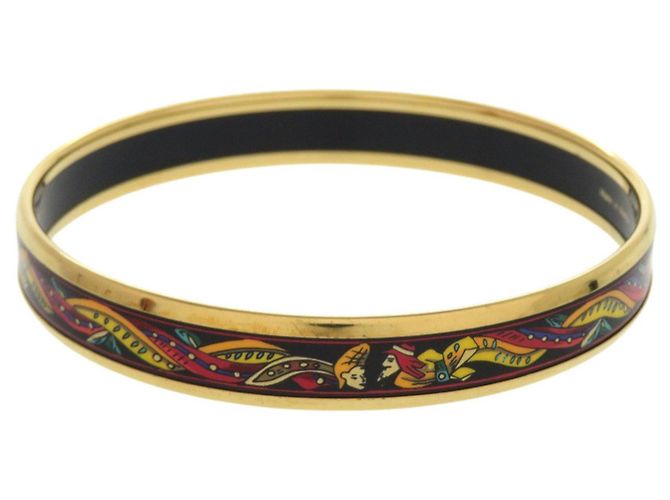 Pulseira PM de esmalte preto e dourado Hermès - vista 4