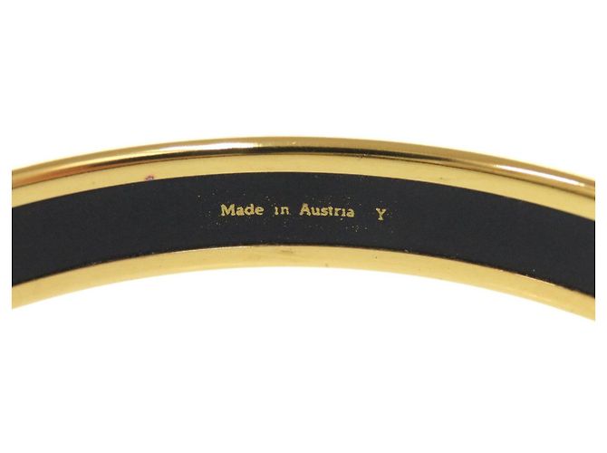 Pulseira PM de esmalte preto e dourado Hermès - vista 5
