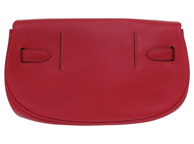 Borsa Clutch Hermès Banana Kelly Couchbel Rosso Vivo - vista 2