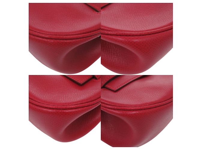 Borsa Clutch Hermès Banana Kelly Couchbel Rosso Vivo - vista 4