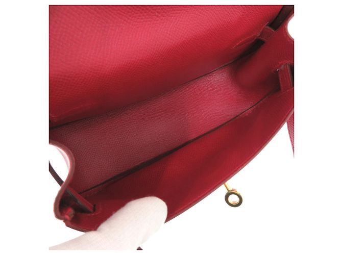 Borsa Clutch Hermès Banana Kelly Couchbel Rosso Vivo - vista 5