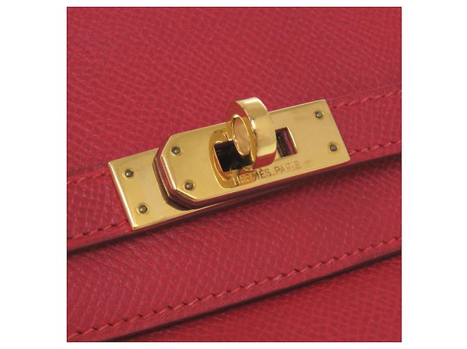 Borsa Clutch Hermès Banana Kelly Couchbel Rosso Vivo - vista 6