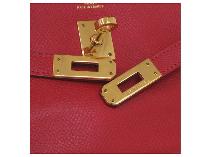 Borsa Clutch Hermès Banana Kelly Couchbel Rosso Vivo - vista 7