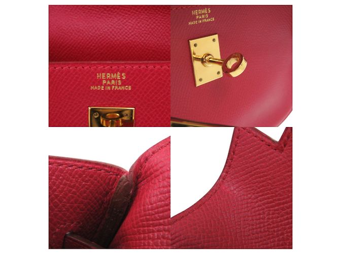 Borsa Clutch Hermès Banana Kelly Couchbel Rosso Vivo - vista 8