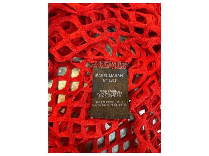 Camiseta de malla roja Isabel Marant - vista 3