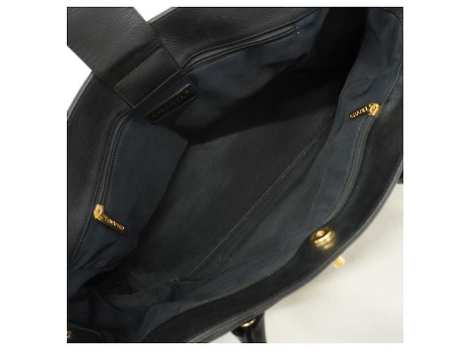 Chanel Executive Leder Tote Tasche Schwarz - Ansicht 13