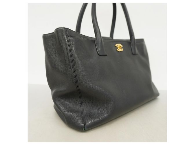 Chanel Executive Leder Tote Tasche Schwarz - Ansicht 2