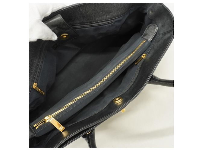 Chanel Executive Leder Tote Tasche Schwarz - Ansicht 4