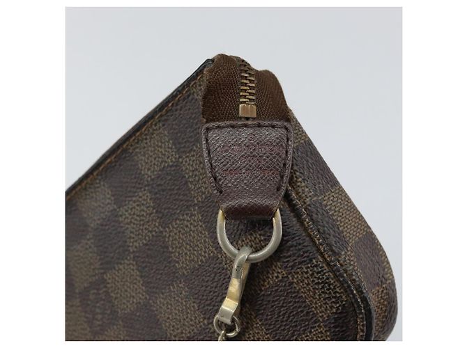 Mini pochette accessori Damier Canvas Louis Vuitton Marrone - vista 6