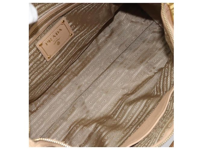 Sac à main convertible à zip avant Prada en cuir Cervo moyen Beige - vista 5