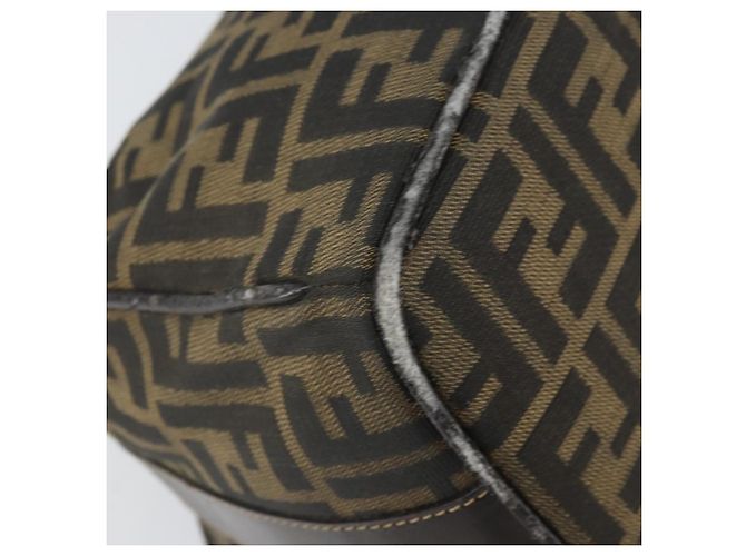 FENDI Zucca Canvas Handtasche Braun Schwarz Auth 160054 - Ansicht 12