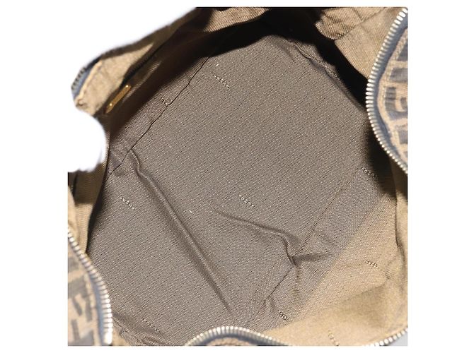 FENDI Zucca Canvas Handtasche Braun Schwarz Auth 160054 - Ansicht 18