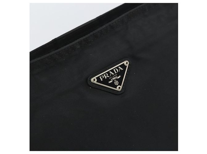 Bolso de Hombro PRADA Nylon Negro Plata Auténtico 160714 - vista 14