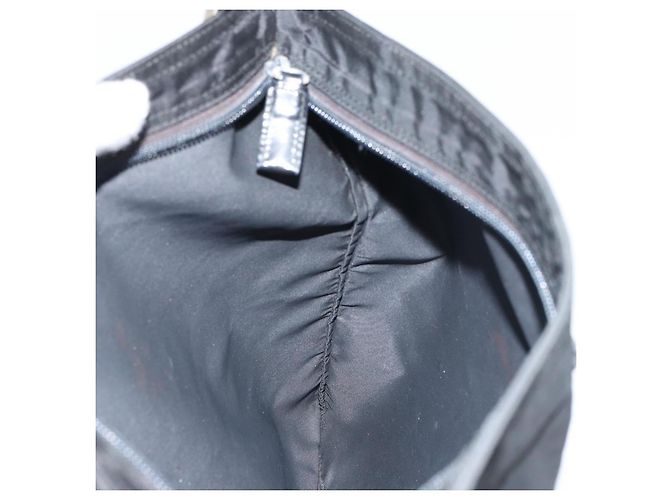 Bolso de Hombro PRADA Nylon Negro Plata Auténtico 160714 - vista 18