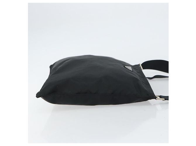 Bolso de Hombro PRADA Nylon Negro Plata Auténtico 160714 - vista 4