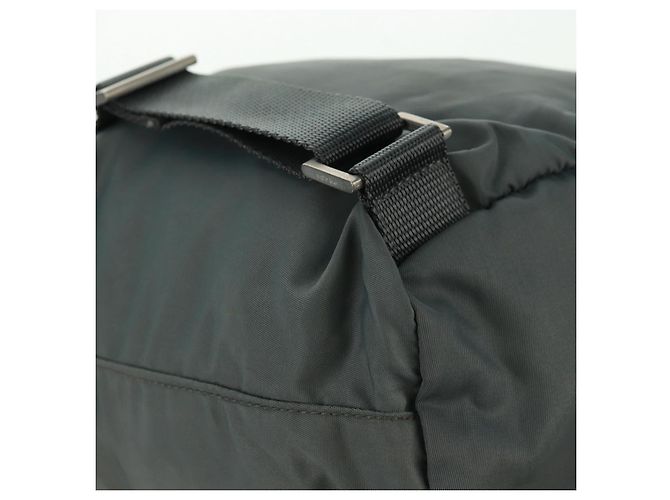 PRADA Backpack Nylon Gray Silver Auth gh1618 Brown Silvery - view 15